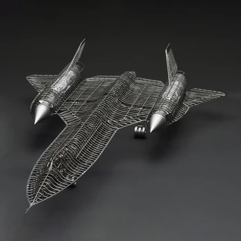 1/144 SR-71 Aircraft Model Kit Scout Aircraft Decoration 3D Metal Assembly Model For Kids Birthdaty Gifts 2020