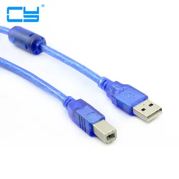 10 kom./lot 30 cm USB 2.0 Type A Mužjak to B Male ( AM to BM ) adapter je pretvarač kratki kabel za prijenos podataka kabel za pisač plava