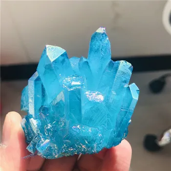 100-200g plave boje quartz Crystal Titan висмут silicij klaster Duga