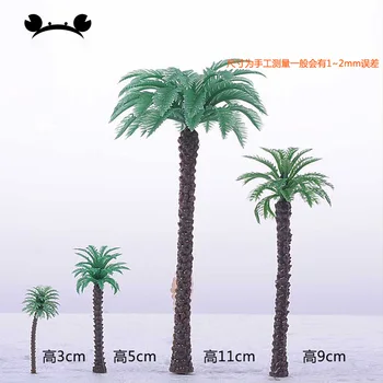 13шт umjetni minijaturne plastične palme krajolik izgled modela vlaka kokos tropska šuma igračke za ho train layout