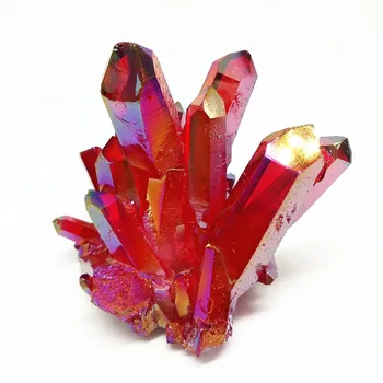 145 g prirodni crveni kvarc klastera lijepa crvena aura anđeo Crystal klastera reiki титановое obuhvat klastera liječenje