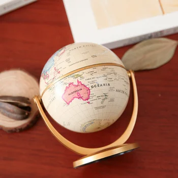 1pc rotirajući starinski globus svijeta sa postoljem Zemlja ocean kartica loptu uredski radni stol starinski kućni dekor geografija obrazovni model