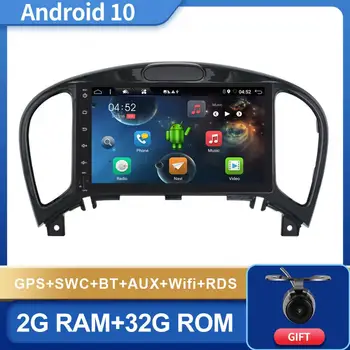2 Din Android 10.0 2G+32G auto radio media stereo player za Nissan Juke YF15 2004-2016 Wifi BT DAB OBD Carplay Camera GPS