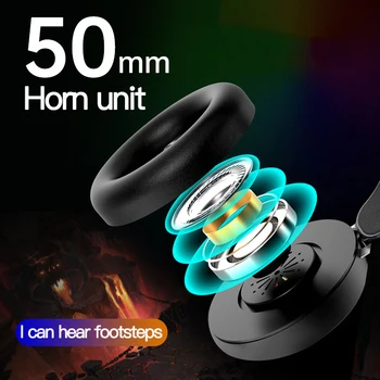 2 tipa RGB Cool Light Gaming Headphones HD Surround Sound For Computer PC Gamer Over Ear žičane headset slušalice s шумоподавляющим mikrofonom