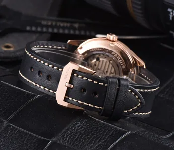 2017 Parnis Brands Bussiness Watch muške kožne muške mehanički sat automatski Automatski datum Miyota Movement
