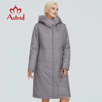 2019 Astrid zimska jakna ženska kontrastne boje duge gusta pamučna odjeća sa šeširom i munje topli kaput ženska jakna AT-6703