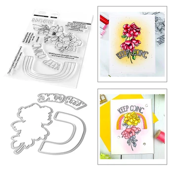 2020 New Hot Clear Valentine Flowers Sentiment Stamps and Words Metal Cutting Die Sets For Scrapbooking Obrtni Folija Card Making