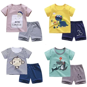 2020 Nova dječja odjeća djecu dječaci crtani odjeće novorođenčadi djevojke u ljetnim tees odijela 0-6 godina Dječja odjeća majica + kratke hlače