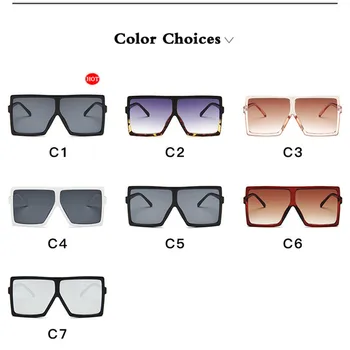 2020 nova moda trg velika kutija sunčane naočale žene brand dizajner moda trg velika kutija sunčane naočale retro naočale trend šarene