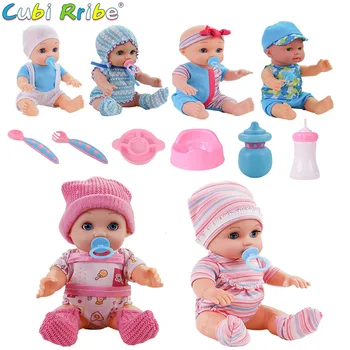 25 cm djevojke Reborn Baby Doll Set 10 cm silikonski dječja lutka sa dodacima odjeća, čarape, plastične lutke dječje lutke za djevojčice