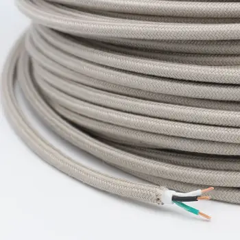 3 jezgro 18AWG američki standardni хлопчатобумажный prekriven Pleteni kabel 18 Kalibar starinski tekstila kabel električne žice