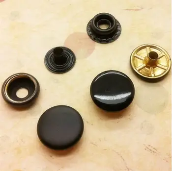 30 kompleta/pak. #201 crna boja metalni gumb kvaka nema šivanja pritisnite dugmad zatvarač кожевенное zanat odjeća torbe i cipele Besplatna dostava