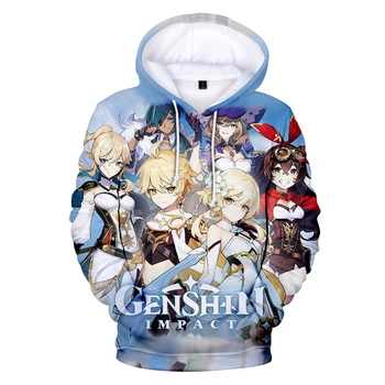 3D tiskano Genshin Impact Hoodie dječaci i djevojčice ulica majica Genshin Impact3D casual pulover jesen udobne odjeće