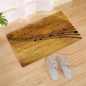 3D фланелевый skok memorijske pjene tepih vrata mat moda glazbene note kuhinja tepih tepisi za kupaonicu tepih za domaće ulaz mat