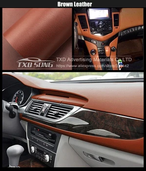 50CM*100CM TO 600CM/Roll Premium Leather Pattern PVC Samoljepljive Vinilni Film Stickers For Auto Car Body Internal Decoration