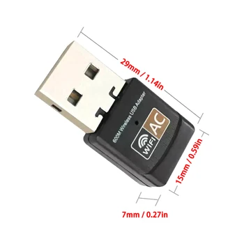 600 Mb / s USB wireless Ethernet PC WiFi adapter ac dual-band 2.4 G / 5G WIFI prijemnog adapter podržava WPS WEP oznaka šifriranja