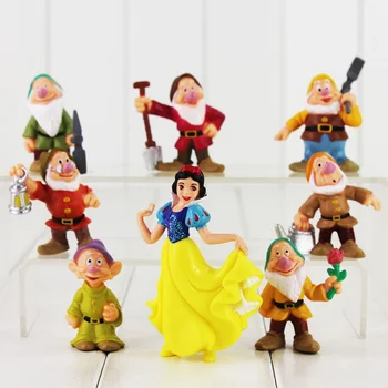 8 kom./lot Princeza Snjeguljica i sedam patuljaka slika igračke priče model lutke darove za djecu
