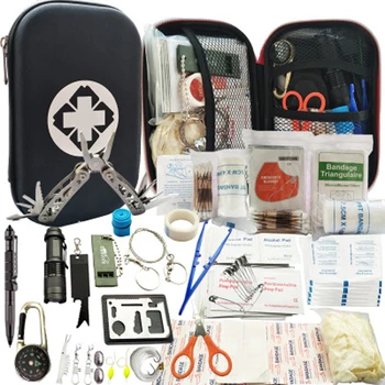 80 1 Outdoor survival kit Set Camping Travel Multifunction First aid SOS EDC Emergency Supplies Taktički for Hunting tool