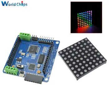 8x8 8*8 RGB LED Matrix Module Vozač Board + Full Color Rainbow V2.0 Mini Dot Matrix RGB LED Driver Arduino Shield za AVR