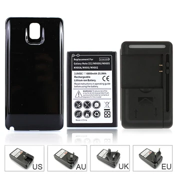 Baterija velikog kapaciteta 6800mAh za Samsung Galaxy Note 3 N9000 N9005 N900a N9002 N900 baterija sa stražnjim poklopcem case + USB punjač