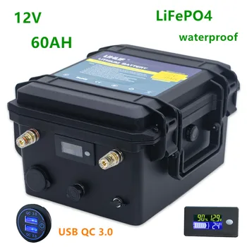 Baterije blok baterija litij lifepo4 12V 60Ah lifepo4 60Ah vodootporan za inverter,golf kolica, MPPT solarni