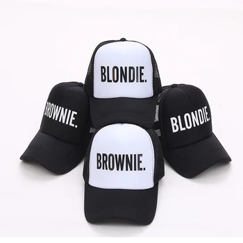 BLONDIE BROWNIE Print Kamiondžija kape poliester žene poklon za nju visoke kvalitete Cap stana Bill hip-hop Snapback Hat Gorras