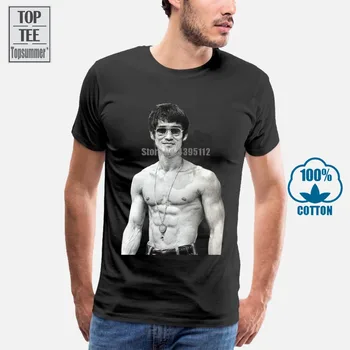 Bruce Lee Majice Hip-Hop Majica Muška Marka Harajuku Košulja Crna Majica Pamučna Muška Majica Crna Majica Vintage Majica A0042