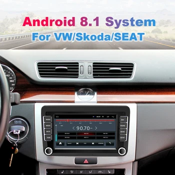 Camecho Android 8.1 2Din za VW/Volkswagen/Golf/Polo/Tiguan/Passat/b7/b6/leon/Škoda/Octavia car Radio GPS auto media player