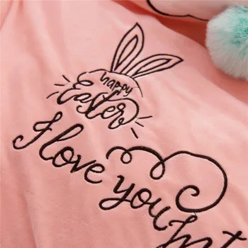 Crtani film pink prekrasan Zec oblog vez Crystal baršun komplet posteljinu debela deka krevetu jastučnice dar za dijete