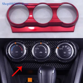 Crvena je za Mazda CX-3 CX3 ručka za upravljanje klima uređajem poklopac poklopac 2016 2017 ABS krom/ karbonskih vlakana materijal pribor