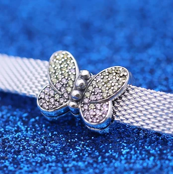 Danturn novi 925 sterling srebra perle utrti leptir isječak Šarm fit originalne refleksije narukvice za žene nakit čineći poklon