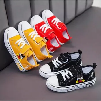 Disney Children Platna Shoes Cartoon Mickey Mouse Girl Sneaker Breathable Fashion Kids Shoes For Boy Casual Cipele Student