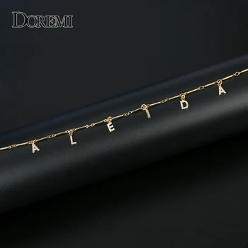 DOREMI 6 mm cirkonij ogrlica pismo utrti ogrlica sobe prilagođene ogrlice s imenom prilagođene nakit za jedinstvene darove