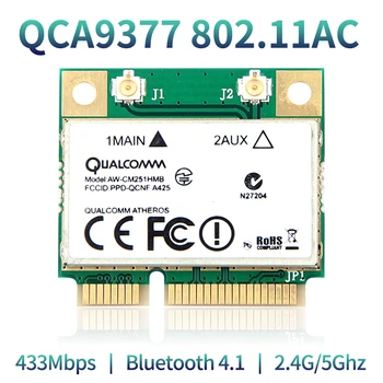 Dual-band za Qualcomm Atheros QCA9377 AW-CM251HMB Mini PCI-E Wireless Wifi Card 433Mbps 2.4 G/5Ghz Bluetooth 4.1 Wlan 802.11 ac