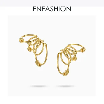 ENFASHION višeslojne krug uha pljuska spot za naušnice za žene zlatna boja rock naušnice bez piercing nakit E201174