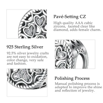 EUDORA Unique 925 Sterling Silver i Crystal CZ Dag Animal Tragovi Charms & Necklace Beads fit PandoLa narukvice DIY nakit Z74