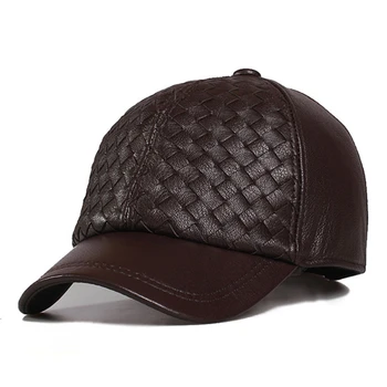 Euro Style 2020 Brand New Sheepskin Hat Unisex Kape Hip Hop Baseball Cap Adjustable Casual Leather Tkati Caps For Men Women