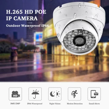 Full HD 3MP SONY IMX307 Sensor 1080P POE Security camera Dome IP Camera ONVIF H. 265 AI Outdoor Waterproof Surveillance Camera
