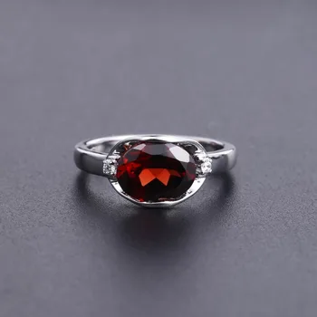 GEM balet 3.05 Ct prirodni granat crvena koktel prsten 925 sterling silver prsten dragog kamenja za žene fin nakit pokloni za Rođendan