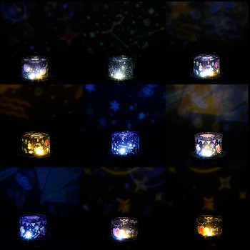 Glazba nebo projektor noćno svjetlo sa 6 vrstama rotirajući uzorak zvjezdana plaćeni led žarulja šarene treperi Zvijezda dijete je dijete dar