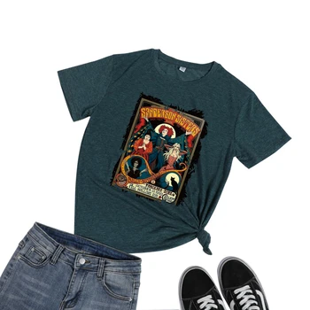 Hillbill Halloween Vintage T-shirt kratki rukav Višebojni Cotton Creative Graphic Print T Shirts Halloween Party Tees&tops