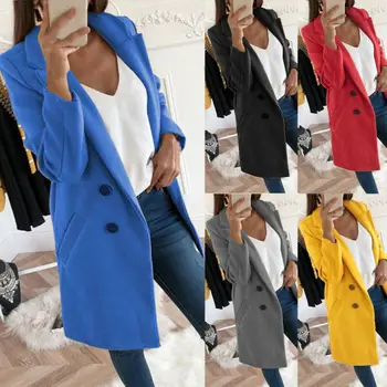 Hirigin Seksi Women ' s Slim Casual Cardigan Jacket Tops Outwear Button Jacket Career Formalno Long Coat Slim Fit For Female