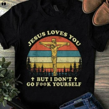 Isus te voli ali ja ne idem sama majica je smiješno i starinski poklon za muškarce