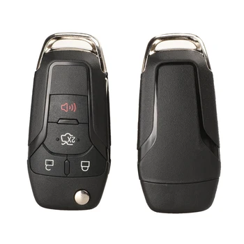 Jingyuqin New Flip Remote Car Key Shell Case for Ford Fusion Edge Explorer 2013-FCC ID: N5F-A08TAA (samo Shell) HU101 blade