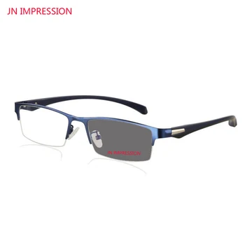 JN IMPRESSION visoko kvalitetnih legura titana vanjske photochromic naočale za čitanje muškarci presbyopia dalekovidnost Glasse 1.25 1.50 2.25