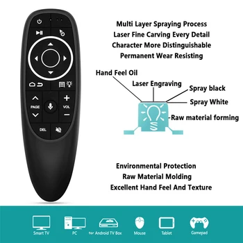 Kebidu G10 Fly Air Mouse 2.4 GHz Wireless Mini Remote Control G10s For Gyro Sensing Game With Voice Control For Android Tv Box