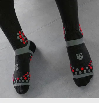 Kompresije Čarape Sportski Beg Žene Muškarci Maratone Sportske Oticanje Proširenih Vena Putovanja Preko Koljena Kostur Sportske Čarape