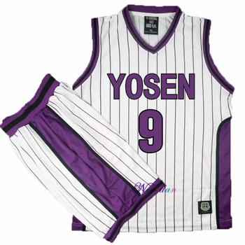 Kuroko no Basuke cosplay Yosen Basket uniformi Murasakibara Atsushi Dres 9 12 sportska odjeća Muška majica i kratke hlače odijelo komplet