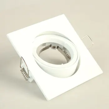 Kvadratni bijela led svjetiljka Down Light Fixture performansi aluminij Brim For MR16 GU10 Holder Frame Dia 50mm Rotable Led Spotlight elementi