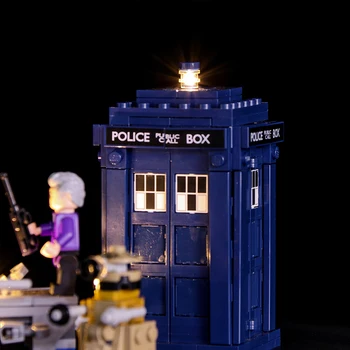 Led svjetlo je kompatibilan s lego 21304 Building Bricks Blocks Creator City Dr Who Time-travel with the Doctor Igračke (samo svjetlo )